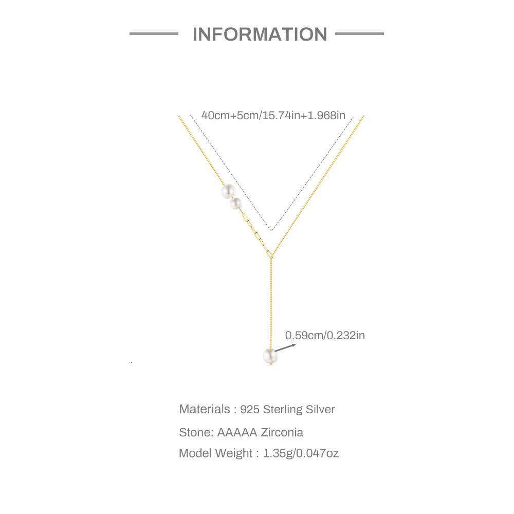 Aide 925 Sterling Silver New Fashion Y-shaped Pendant Necklace Bamboo Chain Clavicle Chains Beach Wedding Party Bride Jewelry