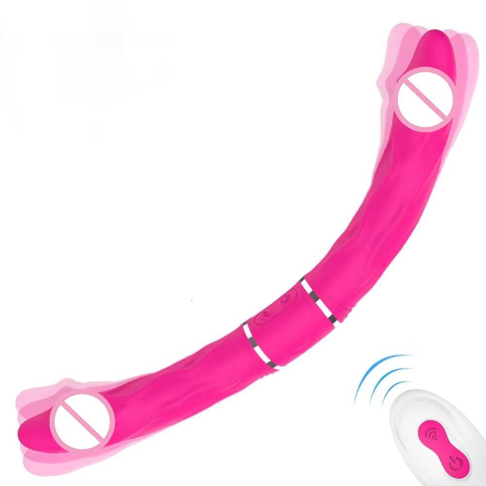 S-Hande Women Lesbian Vibrator Double End Head Silicone Strapless Vibrator for Women