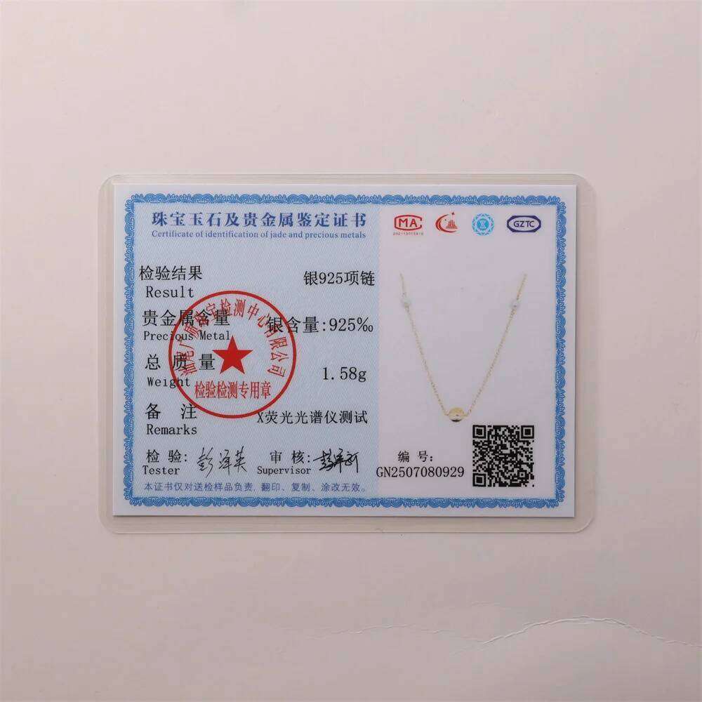 Aide 925 Sterling Silver Women's Pearl Necklace Fashion Disk Pendant Waterproof Collarbone Neck Chain Female Bracelet Jewelry