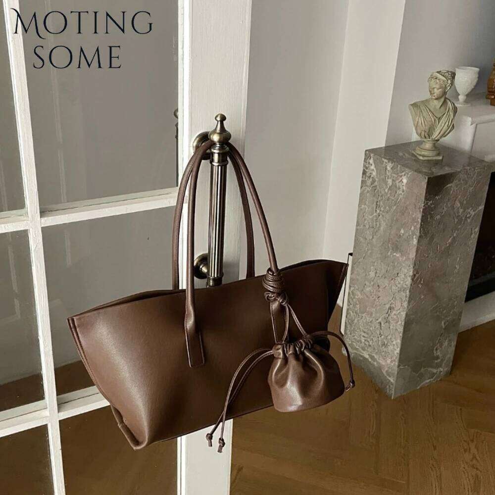 Angel Kiss Motingsome Large Capacity Women Bag New Luxury Genuine Leather Handbag And Purse Clutch Purse Minimalism Messenger Tote Handbag