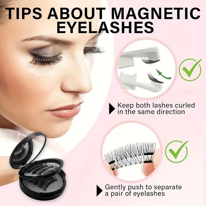 8pcs Magnetic Eyelash Kit Natural False Lashes Waterproof Eyelashes Extension Kit Reusable Wispy False Eyelashes Makeup Tools 251231