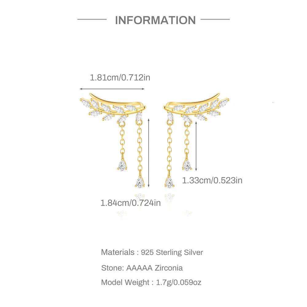 Aide 925 Sterling Silver Long Thin Chain Tassel Ball Star Drop Earring For Woman Zircon Stud Earrings Fashion Christmas Jewelry