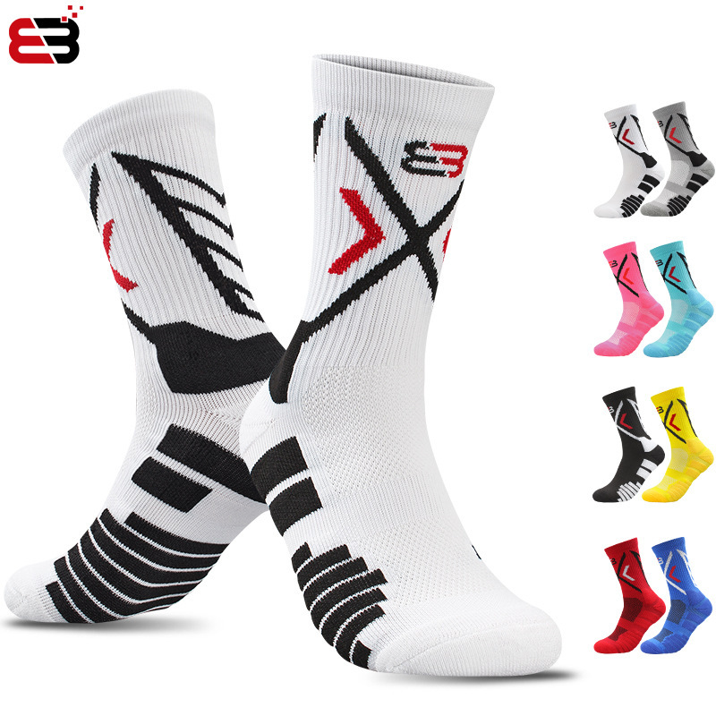Professional Basketball Socks High Tube Player Edition Professional Practical Men Long Socks Thickened Towel Bottom Mid Tube Running Sports Socks