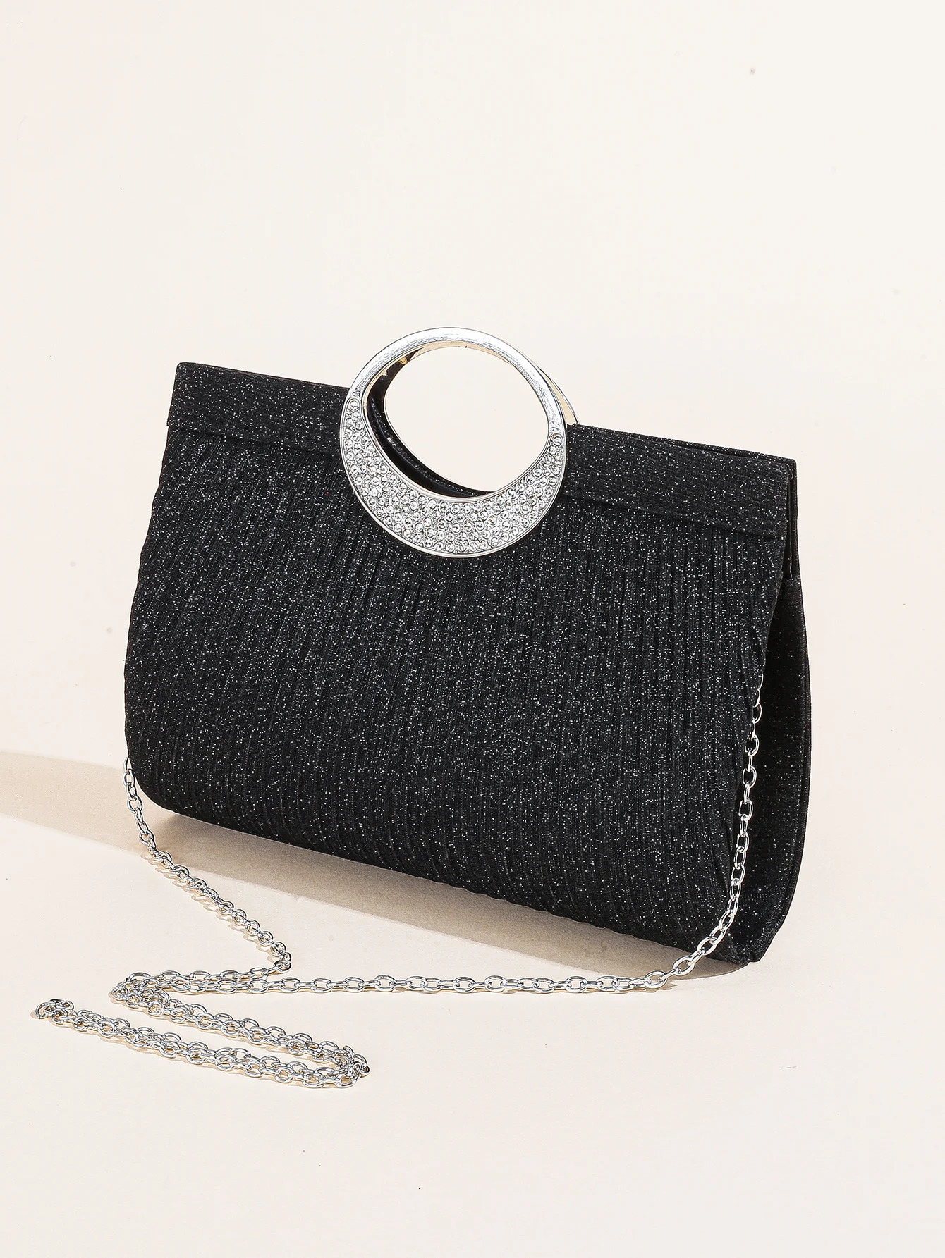 Women Crystal Oval Handle Glitter Clutch Purses for Women Evening Bags Party Clutches Wedding Purses Cocktail Prom Handbags 251231