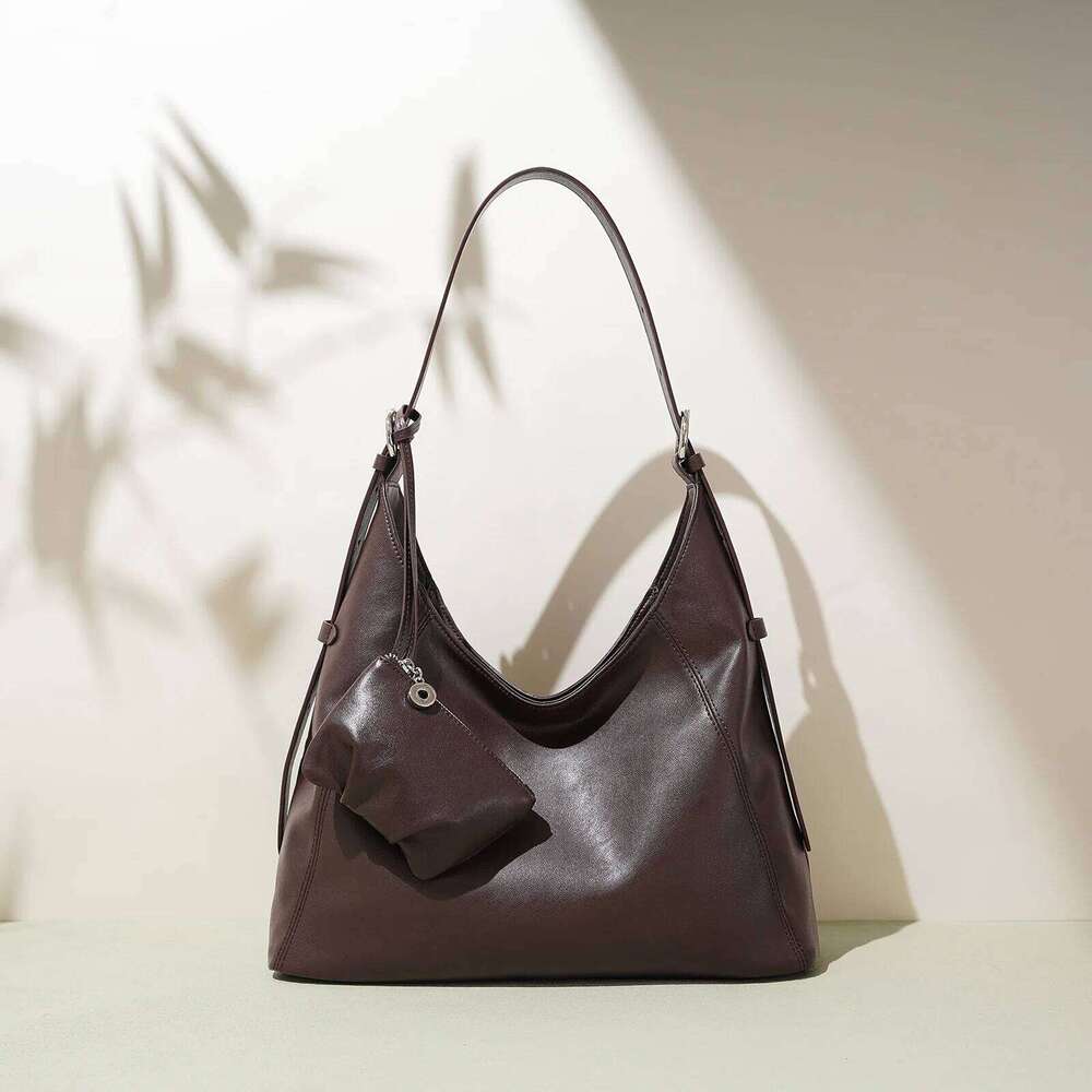 Cowhide Women's Underarm New Niche Design Large Capacity Vintage Commuting Fashion One-Shoulder Crossbody Bag Suotong251222