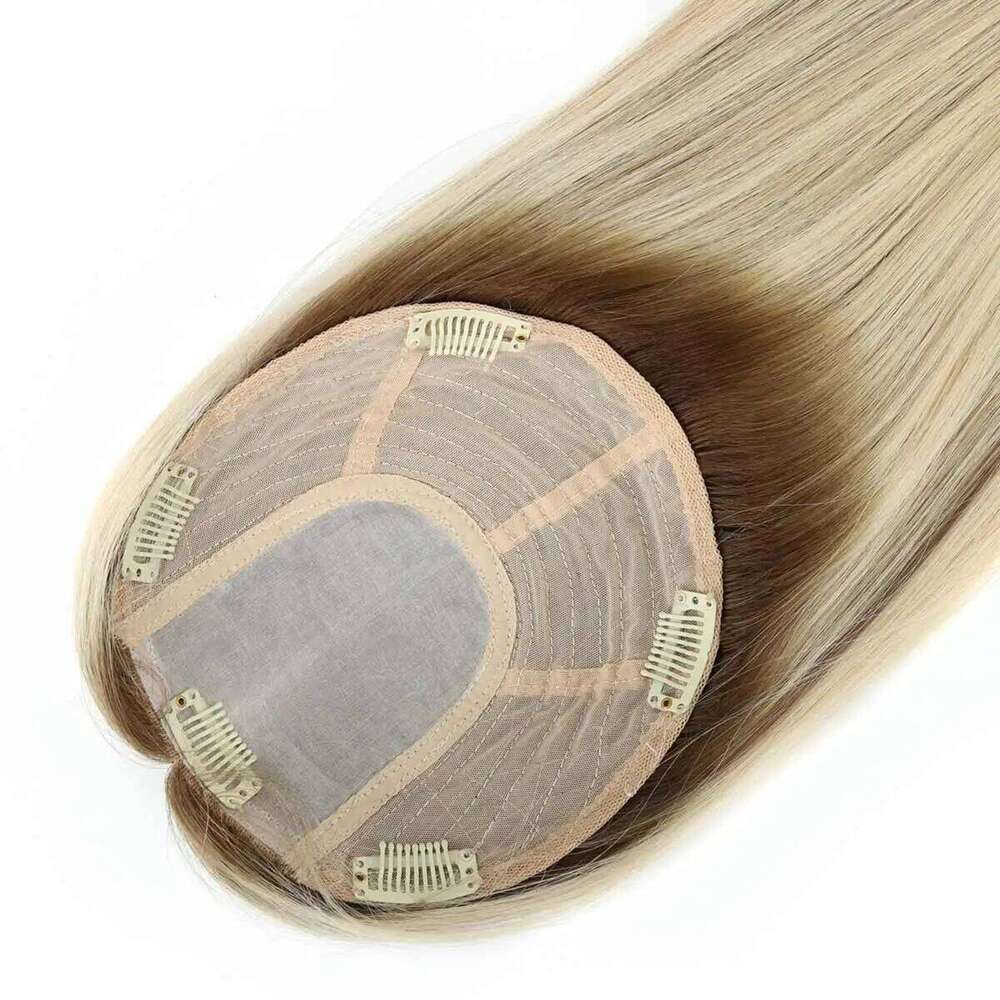 TUW16 Silk Base Thinning Crown Remy Human Topper Piece for Women Natural Look Hair Toppers