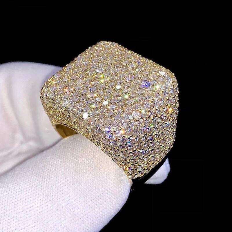 Huitan Geometric Square Shaped Cubic Zirconia Women Rings for Wedding Engagement Band Accessories Sparkling Trendy Jewelry