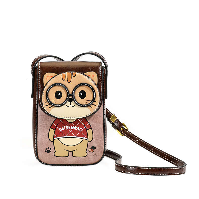 Beibao Source Factory New Versatile Stylish Phone Cartoon Color-Block Small Simple Shoulder Crossbody Bag