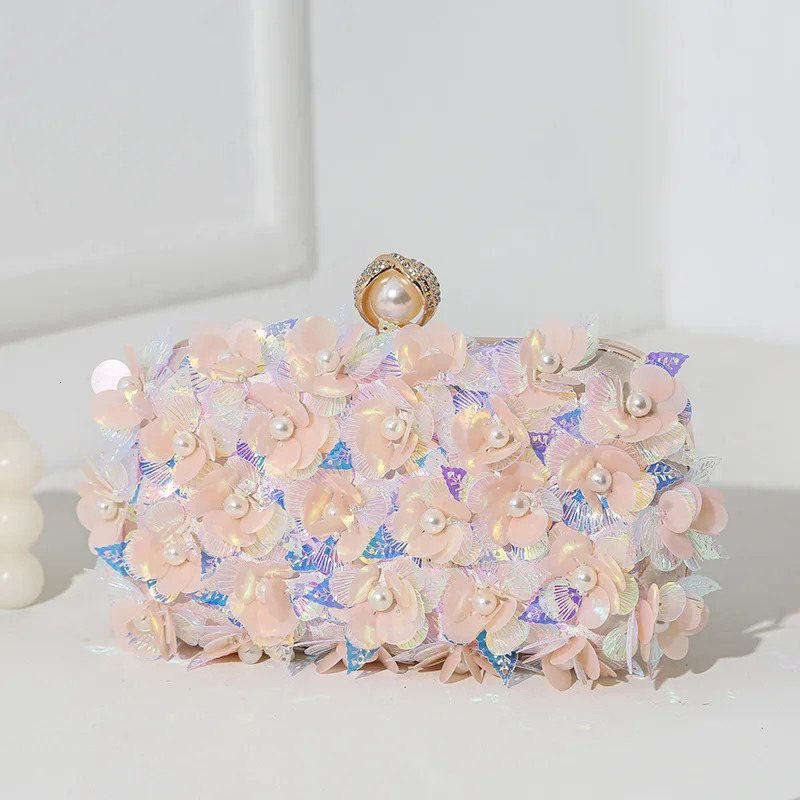 Fashion explosion handmade beaded gradual change flower handbag dinner bag ladies banquet evening bag 251231