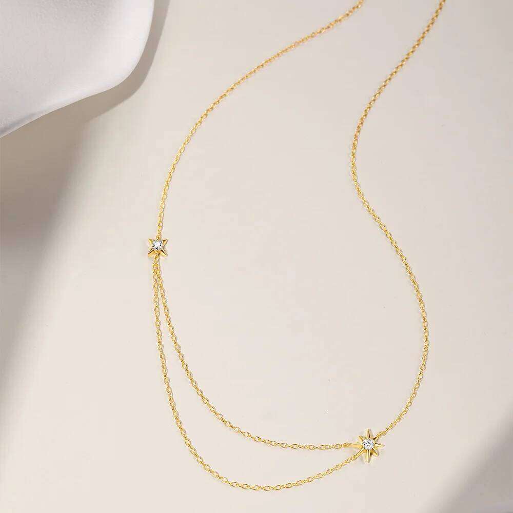 Aide 925 Sterling Silver Delicate Necklace Sparkling Zircon Chokers Clavicle for Women Valentine's Day Jewelry collares