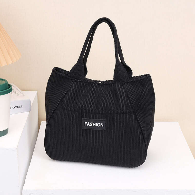 Fashion Corduroy Single Shoulder 2025 New Large Capacity Tote for Women Ins Forest Style Underarm Bag Handbag