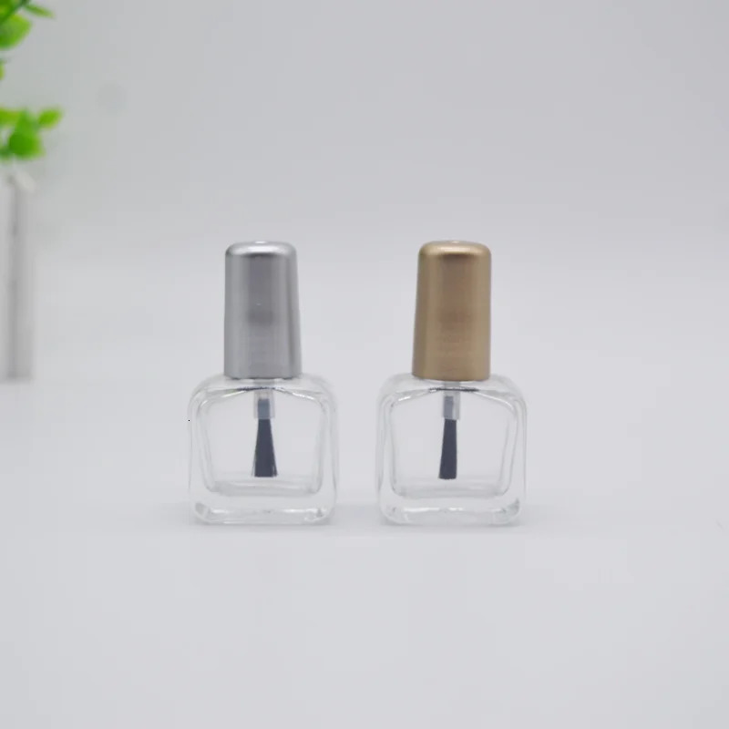 5ml/10ml Empty Glass Nail Gel Bottles Nail Polish Bottles With Brush Lid Clear Bottles Mix Paint Bottle Container 251230