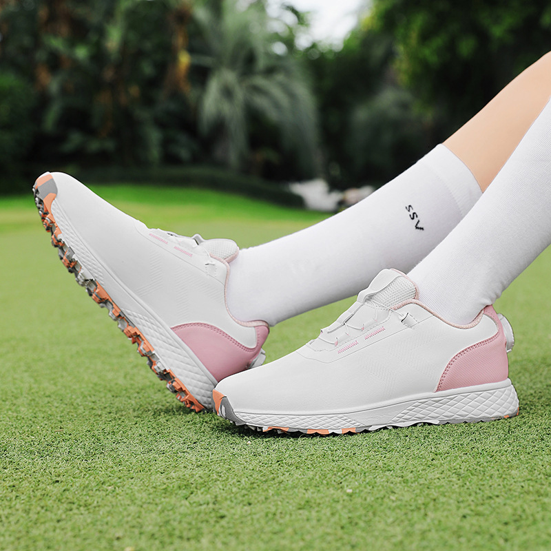 Outdoor sports shoes for both men women Trade Golf Men and Women Rotating Button Couple Casual Sports Shoes Waterproof Non-slip