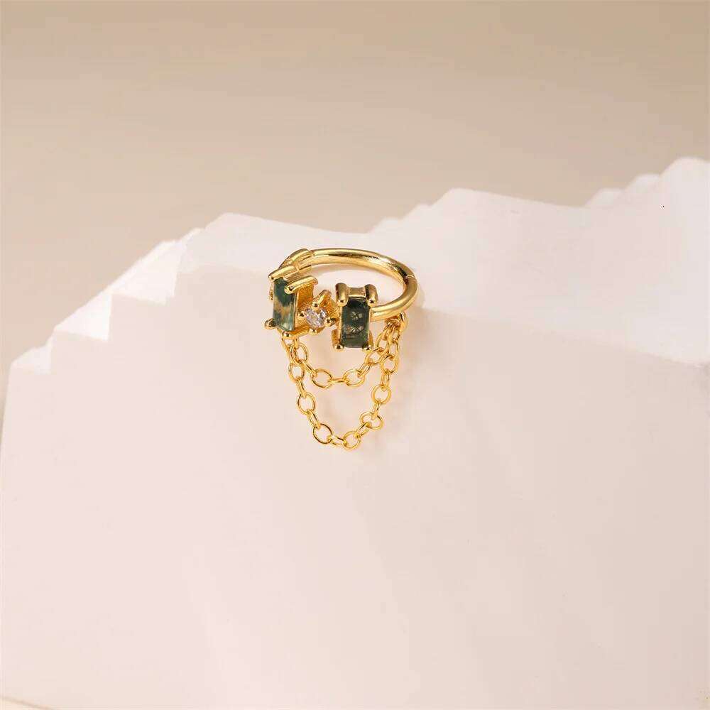 Aide 925 Sterling Silver Long Tassel Chain Y2k Clip Without Hole Earring for Women Cartilage Ear Cuff No Piercing INS Jewel