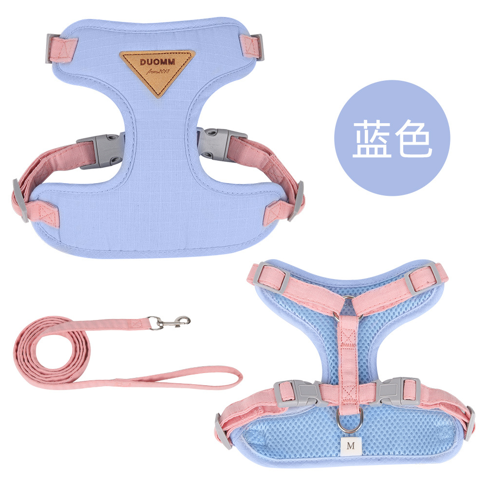 Cat leash anti slip cat chest harness for outdoor walking, adjustable pet leash