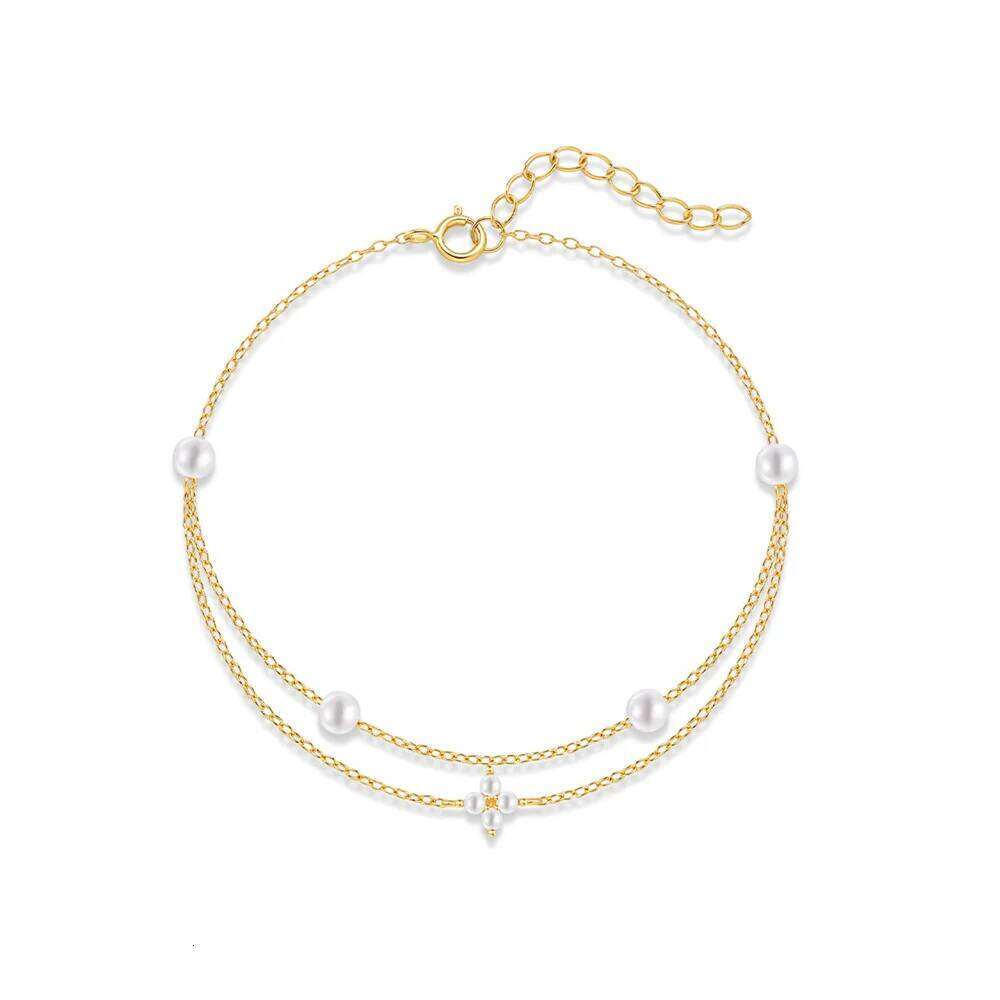 Aide 925 Sterling Silver Tiny Zirconia Double Chain Bracelet For Women High Quality Elegant Fine Jewelry Wedding Party Gift