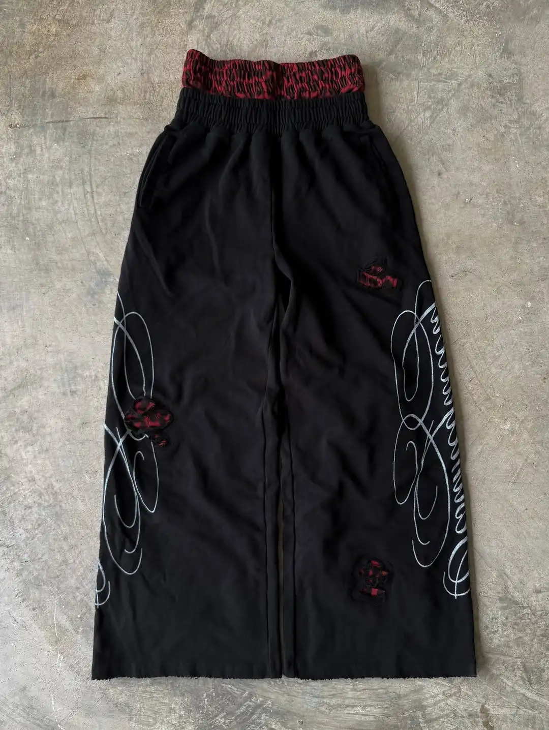 Double Toe Ripped Printed Trousers Functional Tactical Functional Men and Women Advanced Jogging Drawstring Casual Sports Pants 251231