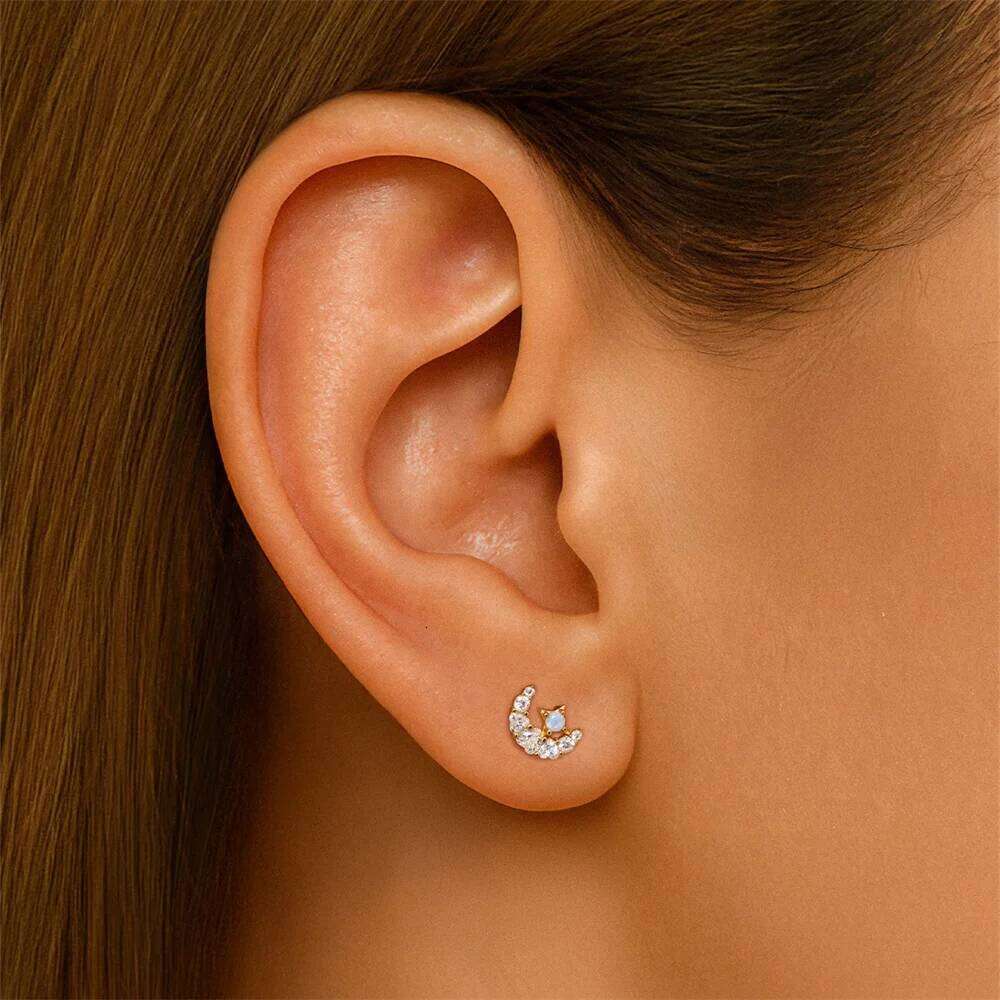 Aide 1piece 925 Sterling Silver Opal Pendant Tassel Earrings For Women Exquisite Charms Drangle Hanging Earring Bride Gift Jewel