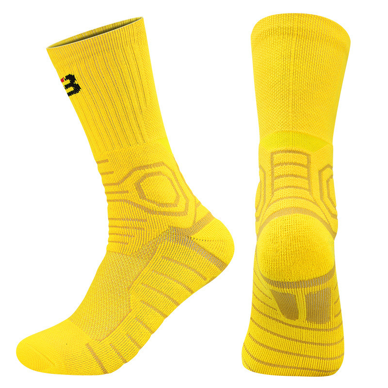 Elite Basketball Socks Practical Thickened Towel Bottom Wear-Resistant Sweat-Absorbent Non-Slip Running Mid-Length High-Top Sports Socks For Men