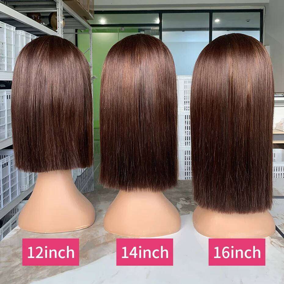 Vietnamese Glueless 100%human Hair Quality 2x6 Closure Ready to Wear Wig 250 Density13x6 13x4 Lace Frontal Bob Wigs #2