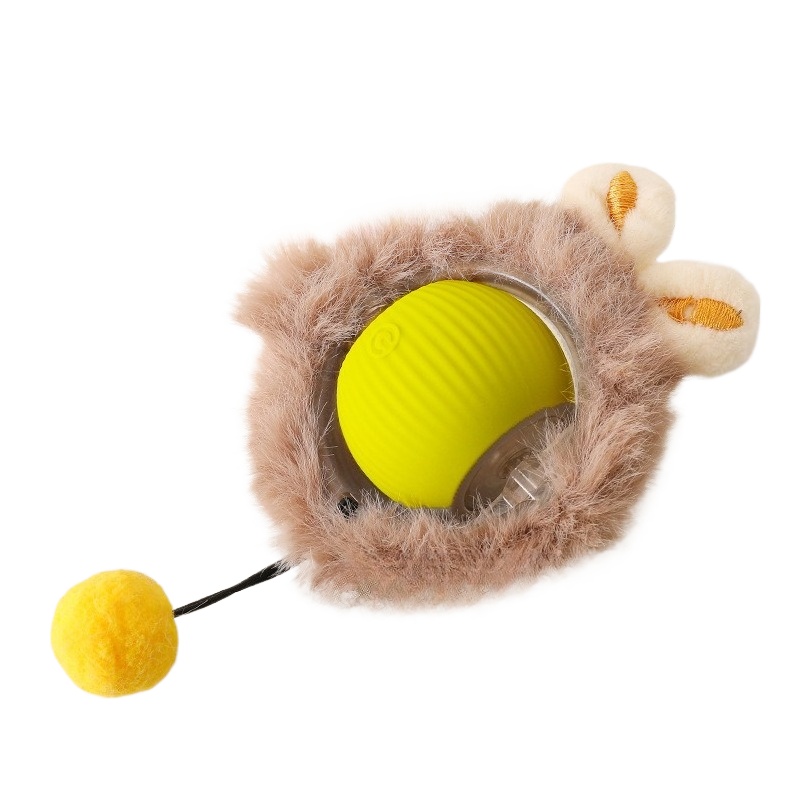 Cat Toy Ball Self Fun Ball Teasing Cat Rolling Ball Hair Pet Soothing Plush Teasing Ball Cat Toy Pet