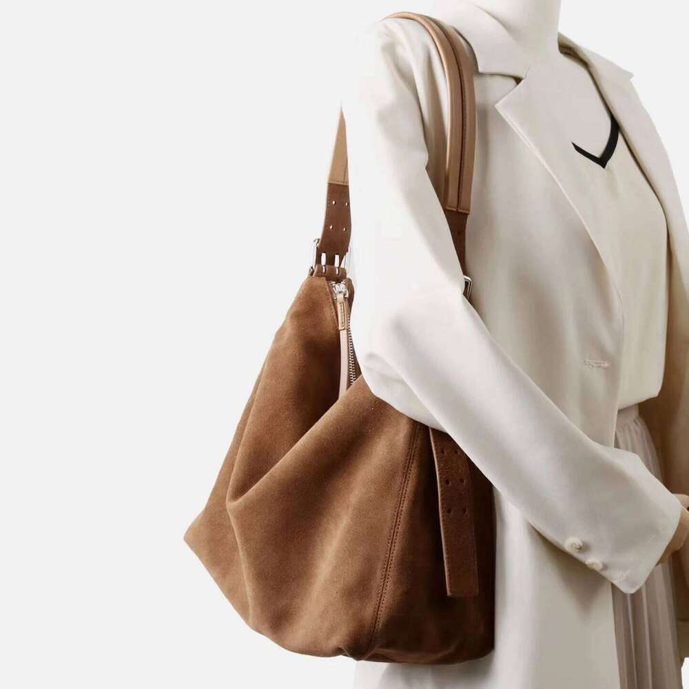 Suede Women's Tote Winter New Niche Design Frosted Cowhide Vintage Casual Bucket Fashion One-Shoulder Crossbody Bag Suotong251222