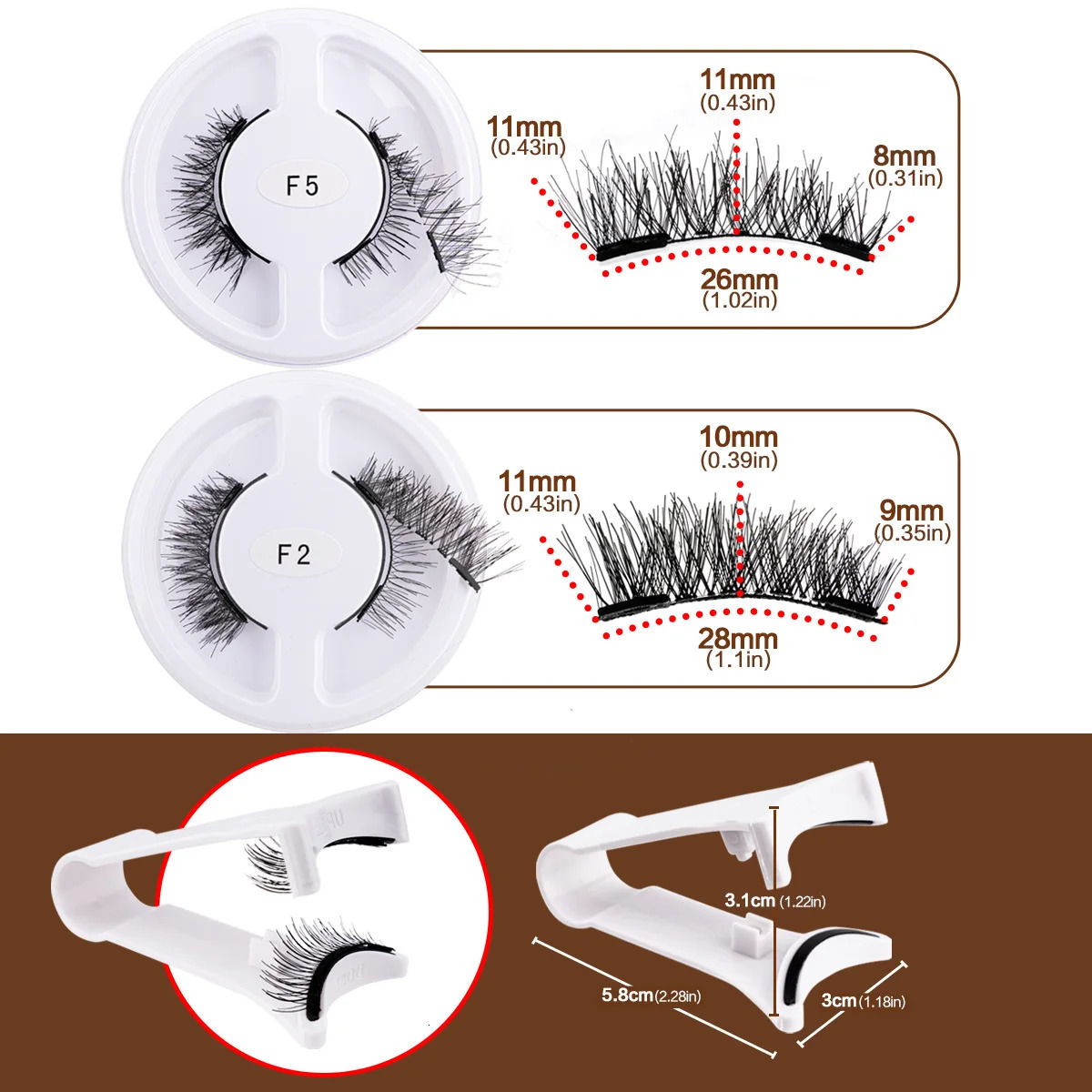 5 Pairs Magnetic Eyelashes Extension Kit Reusable Magnetic Lashes and Tweezers No Glue Needed Fluffy False Eyelashes Makeup Set 251231
