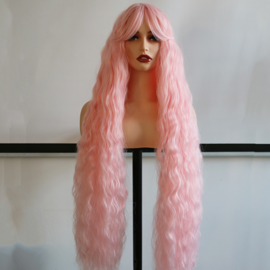 European American Style Wig Forest Themed Doll Long Curly Hair Export Grade Halloween Headpiece Golden Long Hair Headpiece