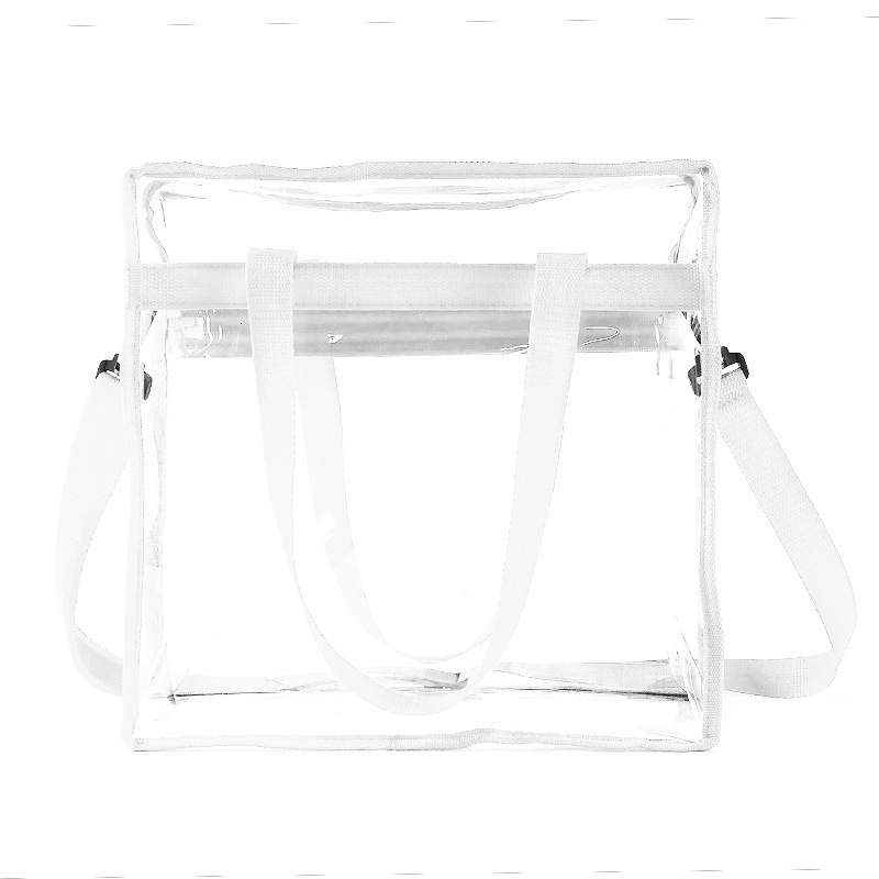 Hot Sale New Women's PVC Shoulder Crossbody Transparent Jelly Bag Fashion Large Capacity Handbag Simple In Stock