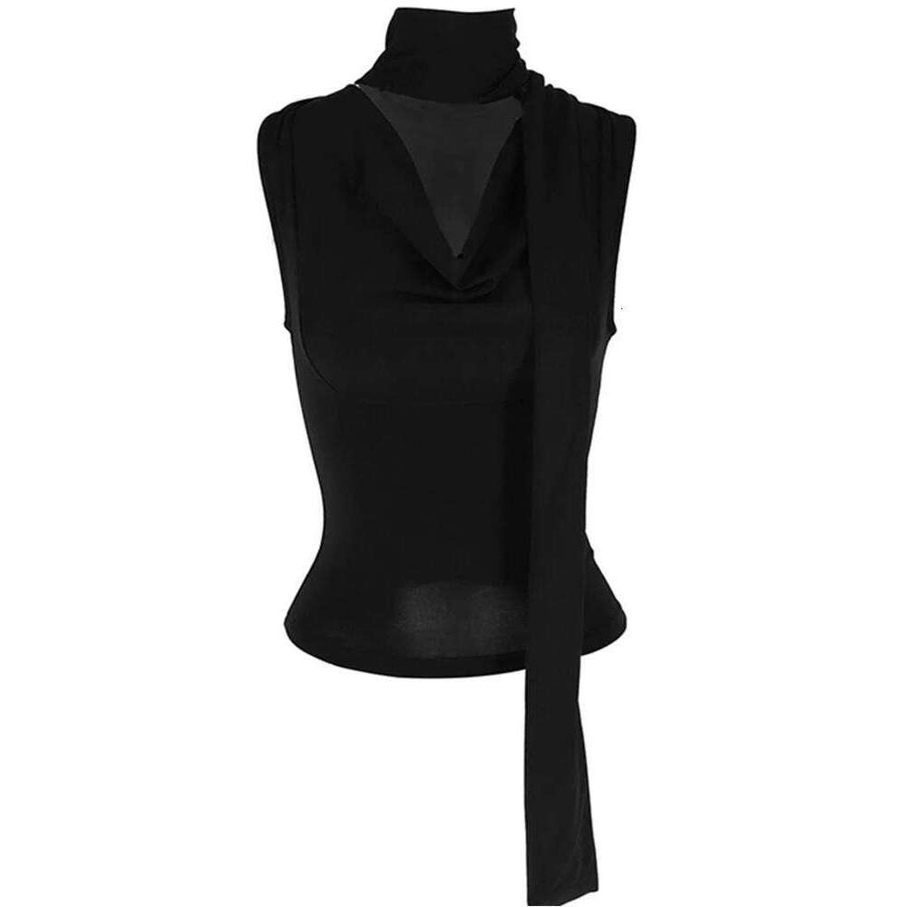 Solid Summer New Women Sexy Sleeveless V-Neck Lady Top Fashion Bandage Streetwear Casual Slim Tank Elegant Knitted Clothing