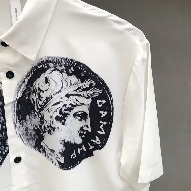 Hawaiian Shirt Streetwear Abstract Portrait Print Shirts Tracksuit Set Hip Hop Casual Beach Holiday Short Sleeve Suit 251230