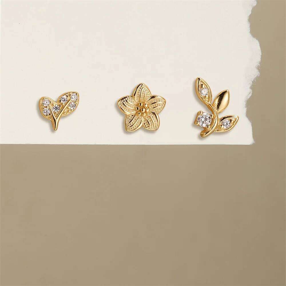 Aide 4pcs Set 925 Sterling Silver Heart Evil Eye Stud Earrings For Women Elegant Bohemian Piercing K Gold Jewelry High Quality