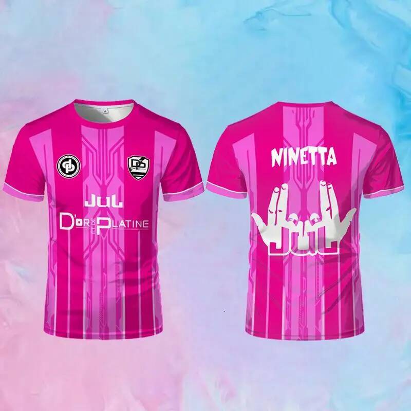 X569 Zdzc Men's T-shirts Jul Maillot Toto Et Ninetta Jerseys Mens and Womens Trendy Rap Culture Printed T-shirts Breathable Training Uniforms H6q0