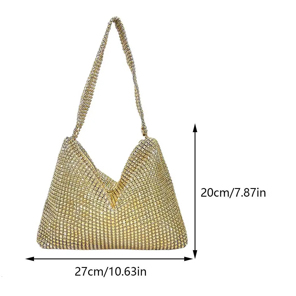 Glitter Evening Dinner Clutch Bag Rhinestone Decorated Lady Party Cocktail Wedding Bag Elegant Women Fashion Shoulder Bags 251231