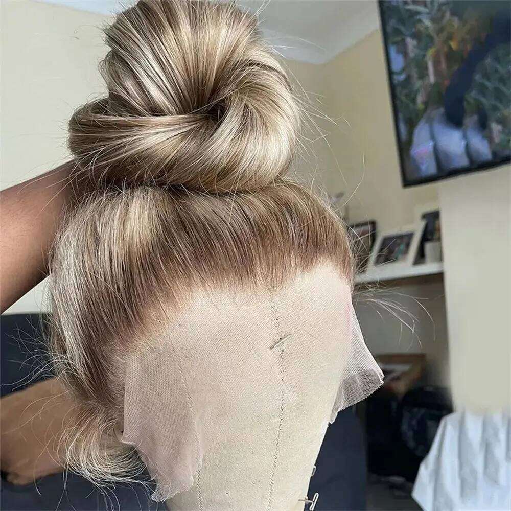 Soft Long Length Natural Straight Single Wig Woman Beautiful Streaks Ash Blonde Original Factory Cheap Wigs On Clearance Sale