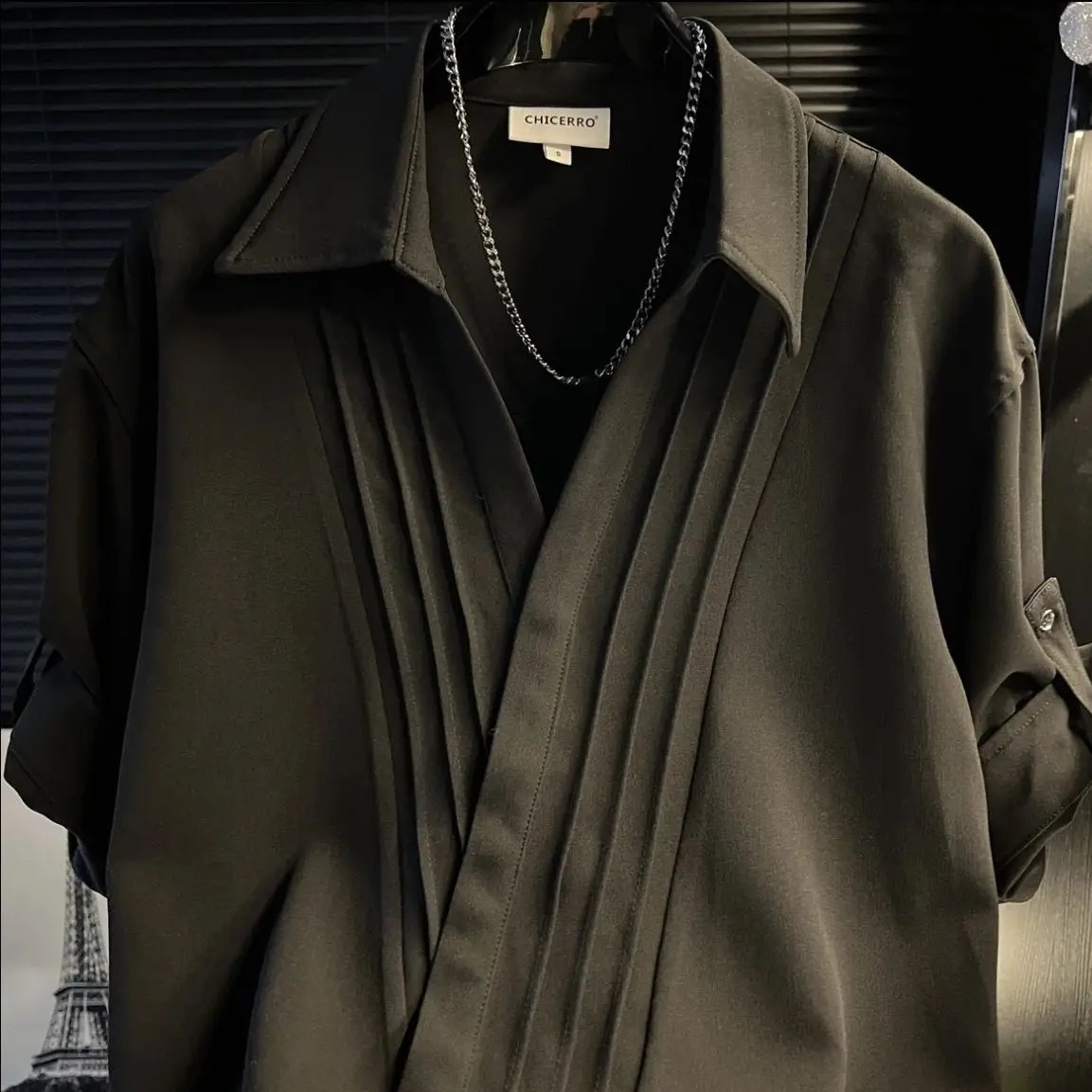 Fashionable High-end Versatile Tops Men Handsome Loose Korean Style Short-sleeved Light Large Size Handsome POLO Shirts 251230