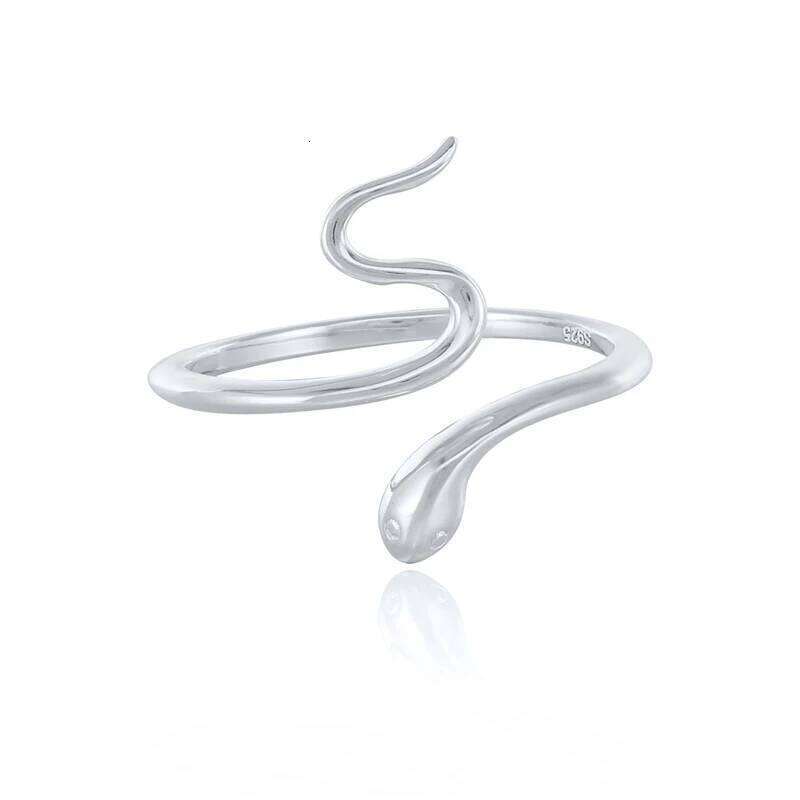 Aide 100% Real Gold 9K 14K Snake Fine Opening Finger Ring For Women Girl Wedding Xmas Party Gifts Jewelry