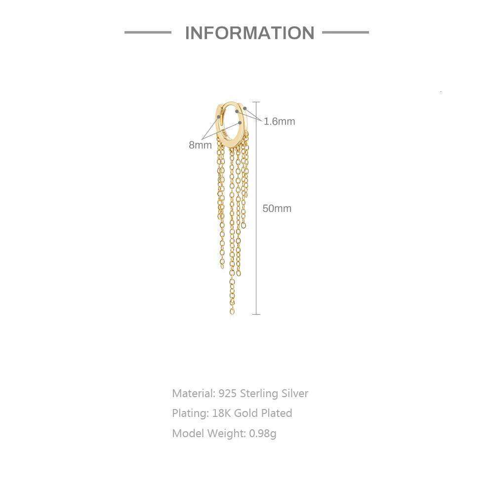 Aide 925 Sterling Silver Gorgeous Multi Long Chain Tassels Dangle Earrings For Women Luxurious 18K Gold Plated Party Jewelry