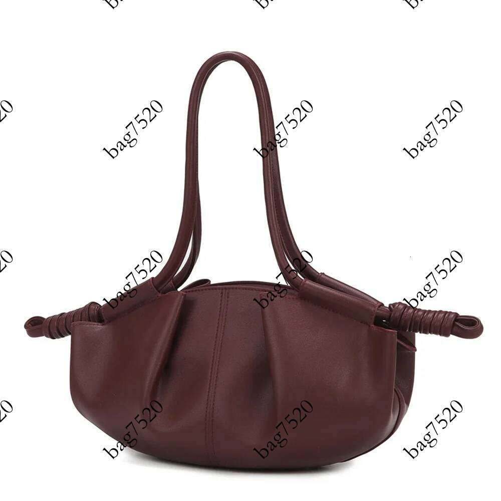 Single shoulder women's new handbag, niche high-end feel soft leather cloud bag, fashionable commuting crossbody bag Pingshuo