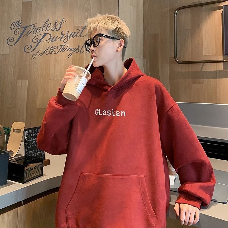 Hooded Sweatshirt Suede Heavyweight American Style Autumn Winter New Fleece Thickened Trendy Oversize Couple Jacket