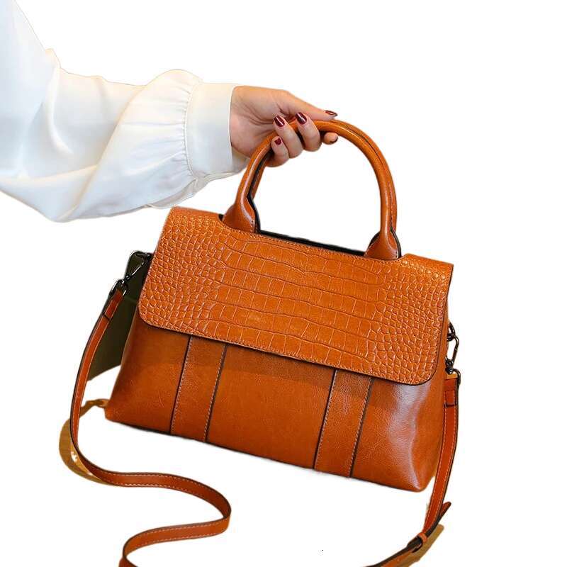 Women S Cow Real Leather Crossbody Bag Female Cowhide Luxury Shoulder Bags Ladies Casual Retro Large Capacity Handbag JINXIANGGUO TOTE