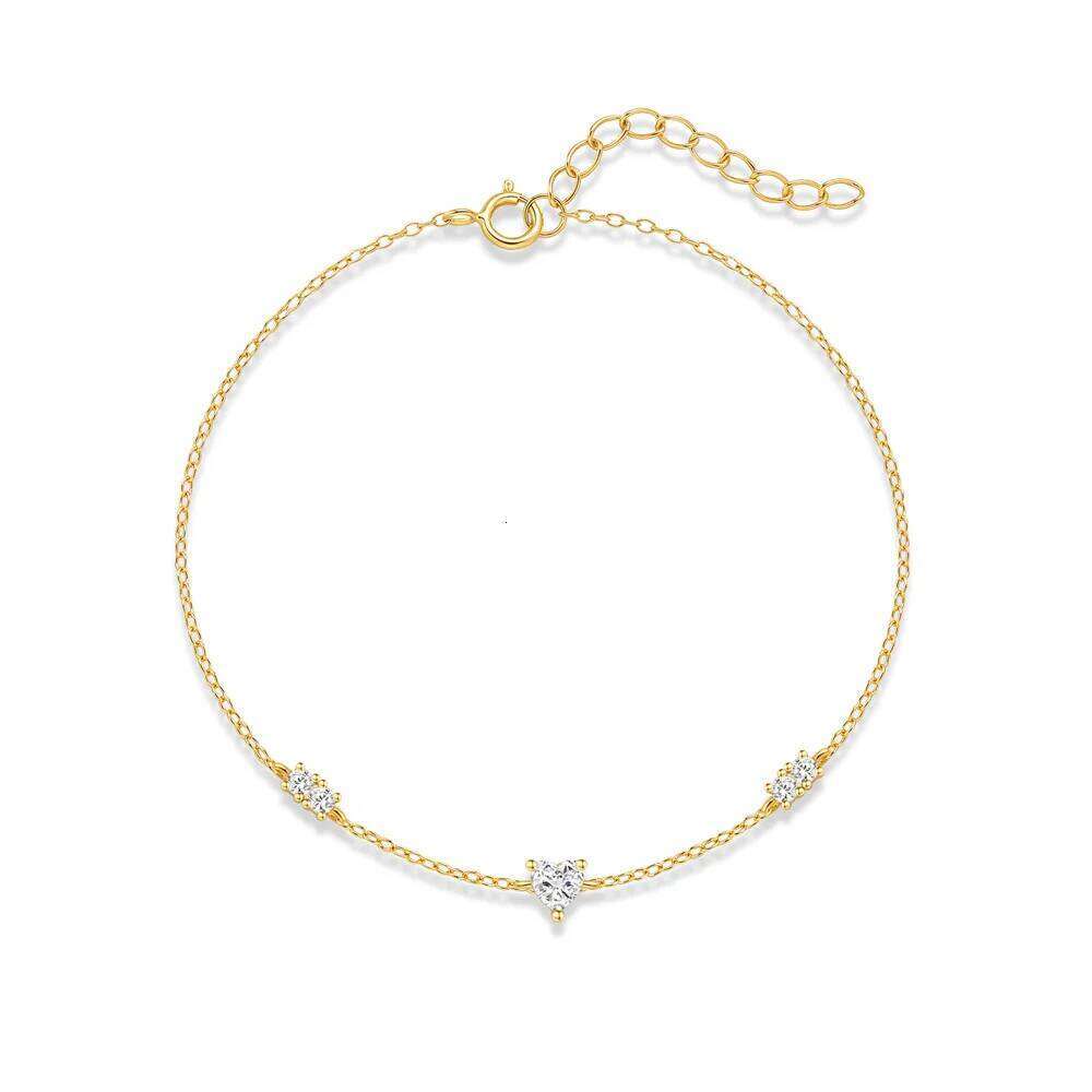 Aide 925 SilverBezel Round Sparkling Clear Cubic Zirconia Stackable Charm Fashion Bracelet For Women Xmas Party Gifts Jewelry