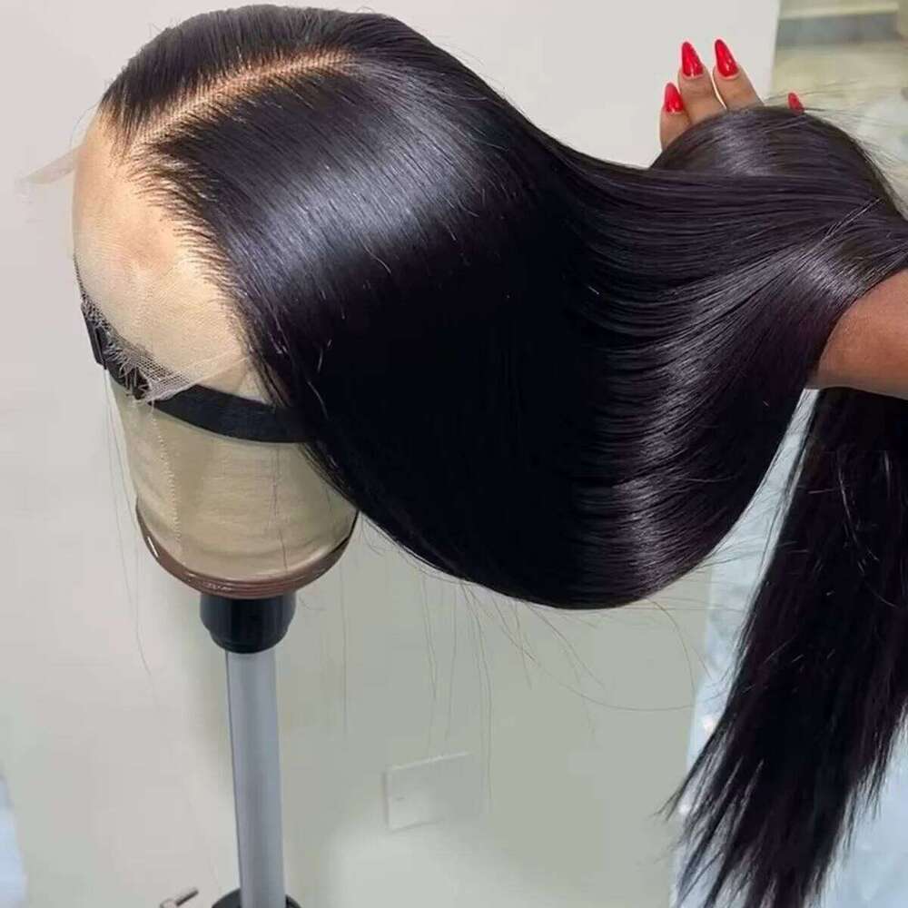 Bone Straight 13x4 Frontal For Women 5x5 Glueless Invisi-Drawstring Black 13X6 Lace Front Wig Human Hair