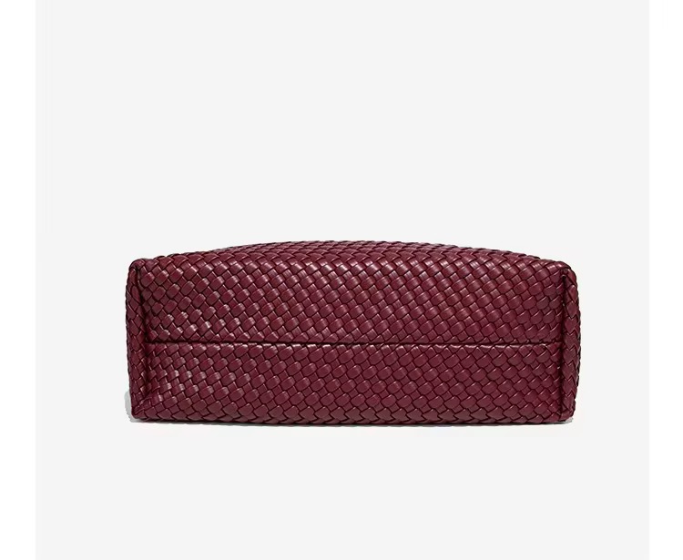 LuxuryS Womens Suede Handbags Genuine Cowhide Leather Shoulder Crossbody Tote Purse Fashion Clutch Bag in Burgundy and Black 1100368158