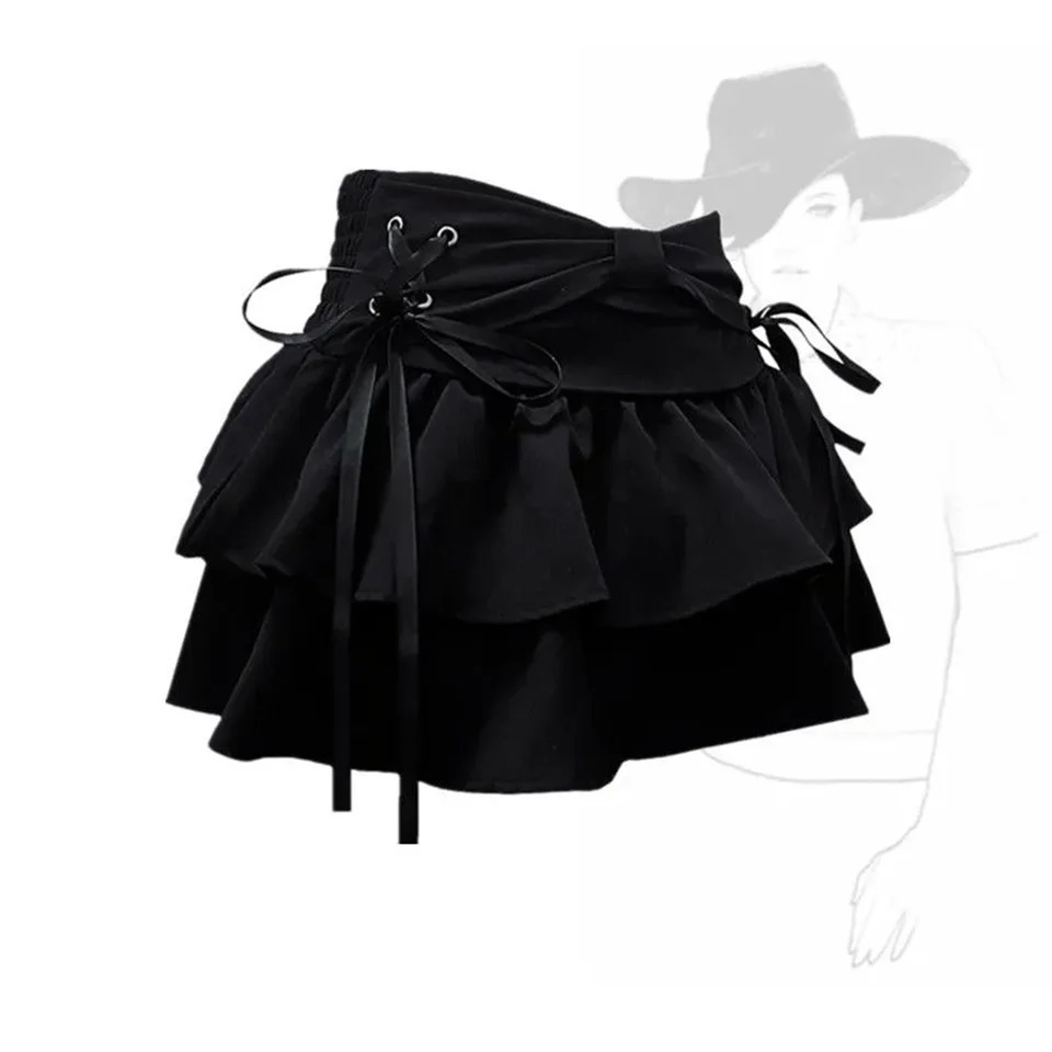 Fashion Women Girl Sweet Kawaii Bow Vintage Y2k Clothes American Streetwear Sexy Summer Aline Gothic Mini Denim Skirts 251231