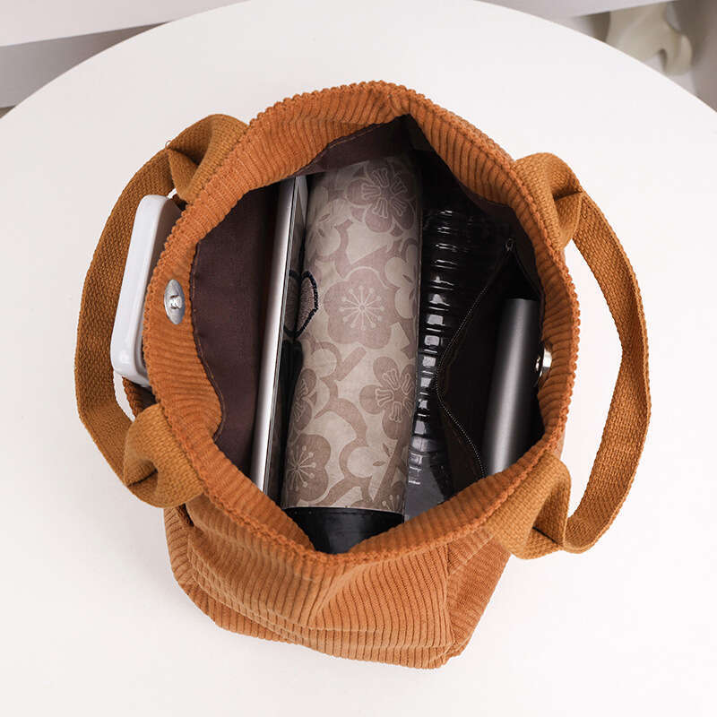 Fashion Corduroy Single Shoulder 2025 New Large Capacity Tote for Women Ins Forest Style Underarm Bag Handbag