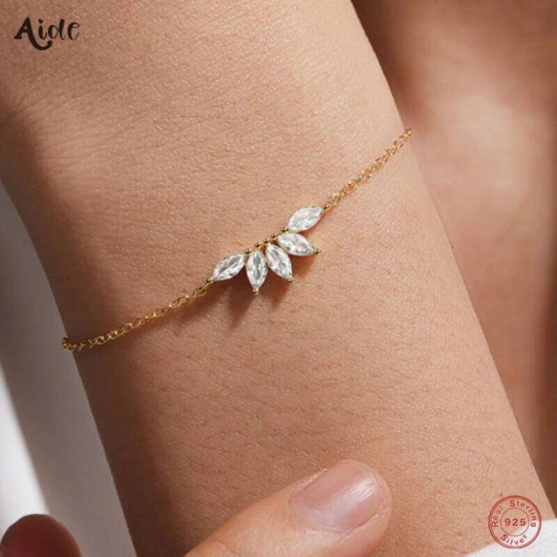 Aide 925 Sterling Silver Mariquesa Crown Zircon Charm Bracelet For Women Luxury Minimalist Jewelry Adjustable Chain Party Gift
