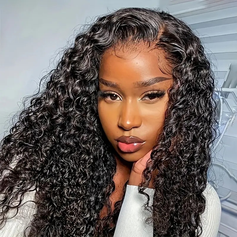 Cross border Trade European American Fashion Front Lace Wigs with Natural, Fluffy Curls Popular in Africa Front Lace Wigs