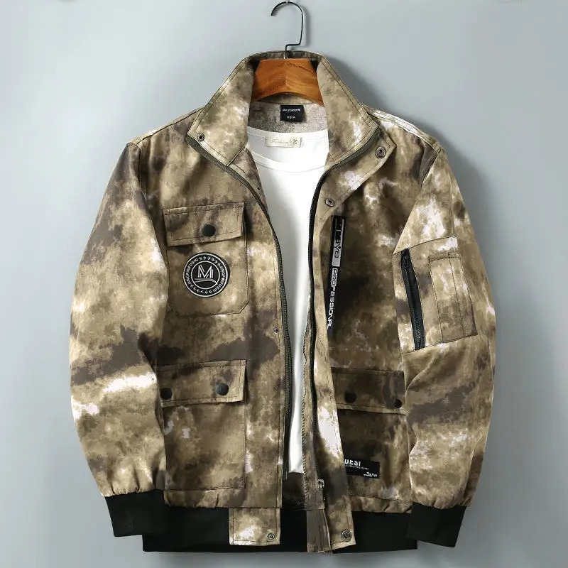 Men Clothing Two Pieces Set Training Twopiece Sweatshirt Cargo Pants Man Apparel Heavy Jackets Labor Work Camouflage Suit 251230