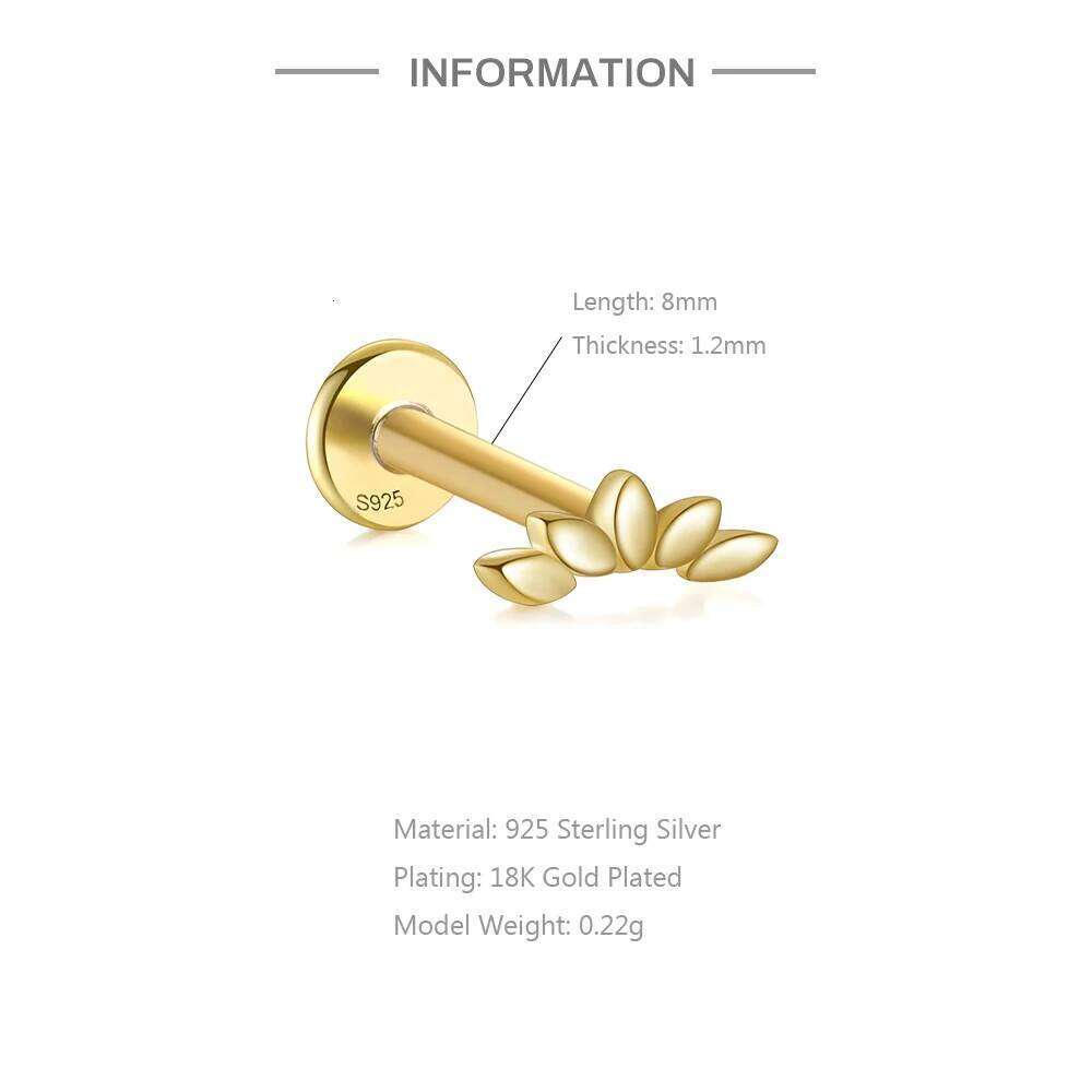 Aide 925 Sterling Silver New Trendy Tragus Cartilage Piercing Earrings For Women Gift Clear CZ Zircon Dragonfly Labret Stud